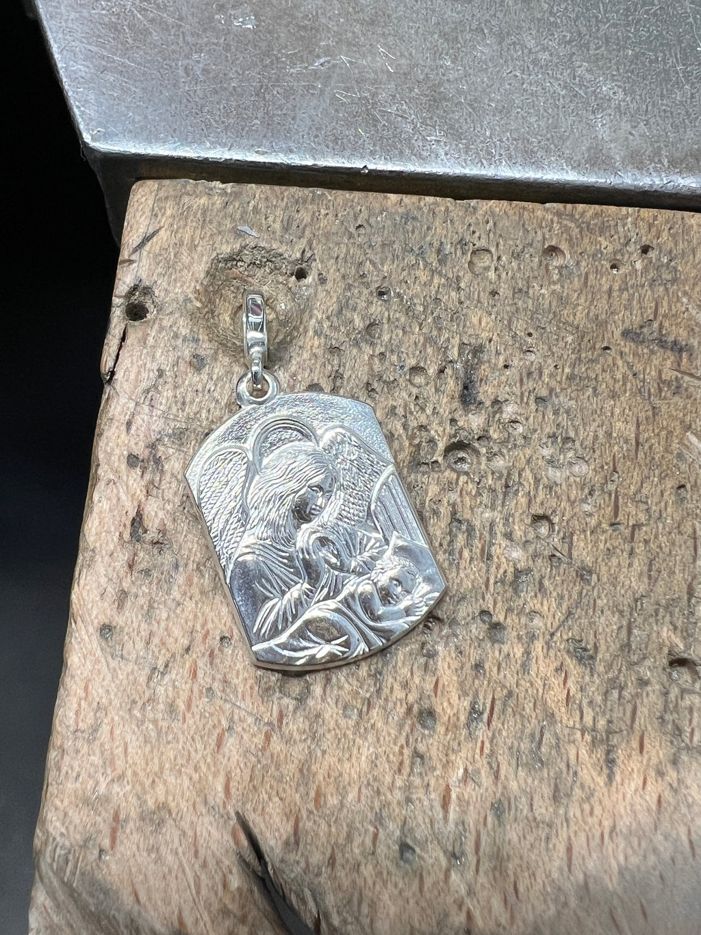 925 Sterling Silber Doppeltanhänger Schutzengel | Gravur | unisex
