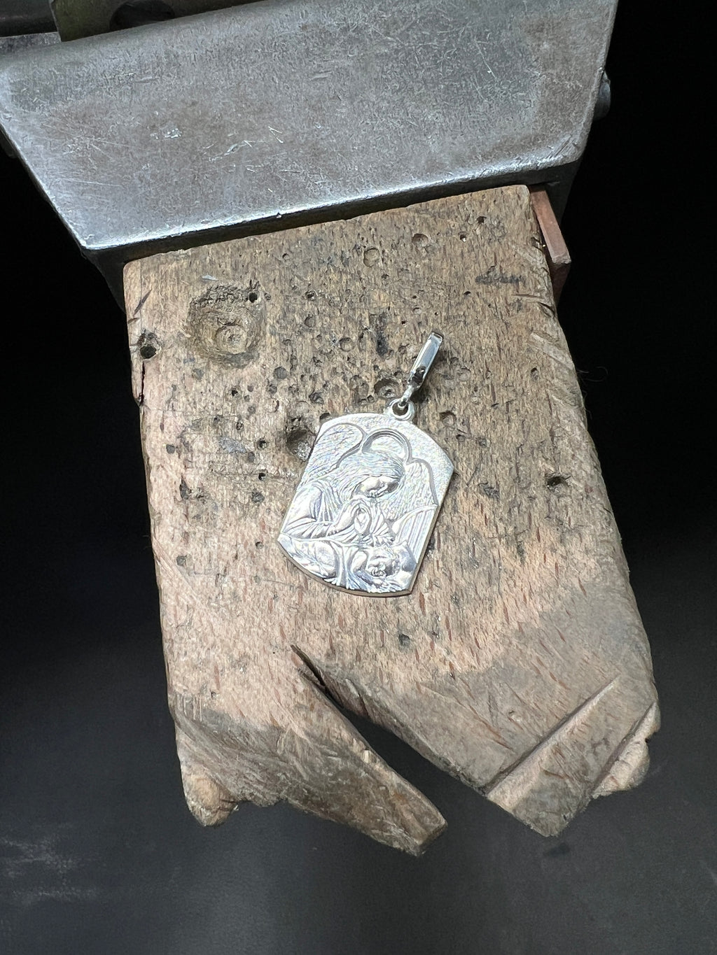 925 Sterling Silber Doppeltanhänger Schutzengel | Gravur | unisex
