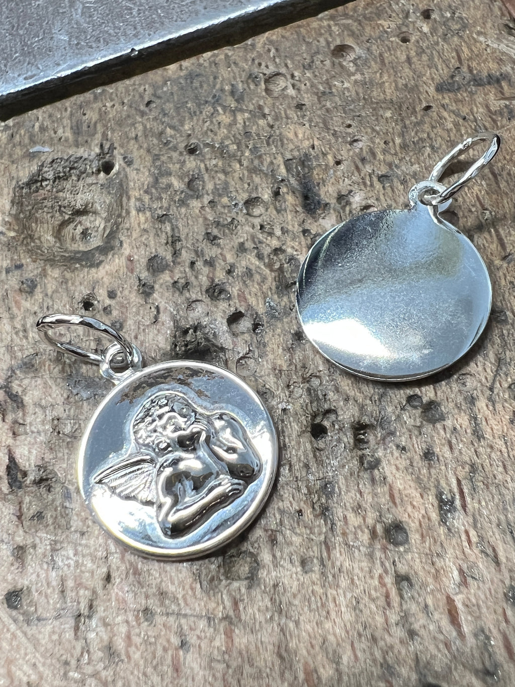 925 Sterling Silber Doppeltanhänger Schutzengel | Gravur | unisex