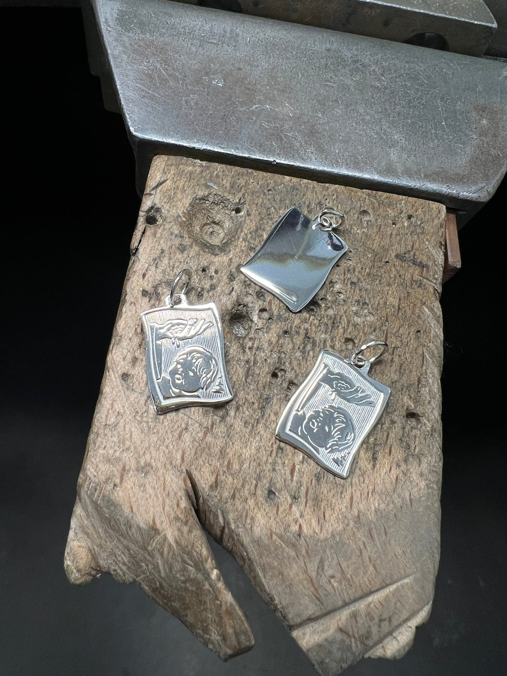 Taufmoment 925 Sterling Silber Doppeltanhänger · Gravur · unisex