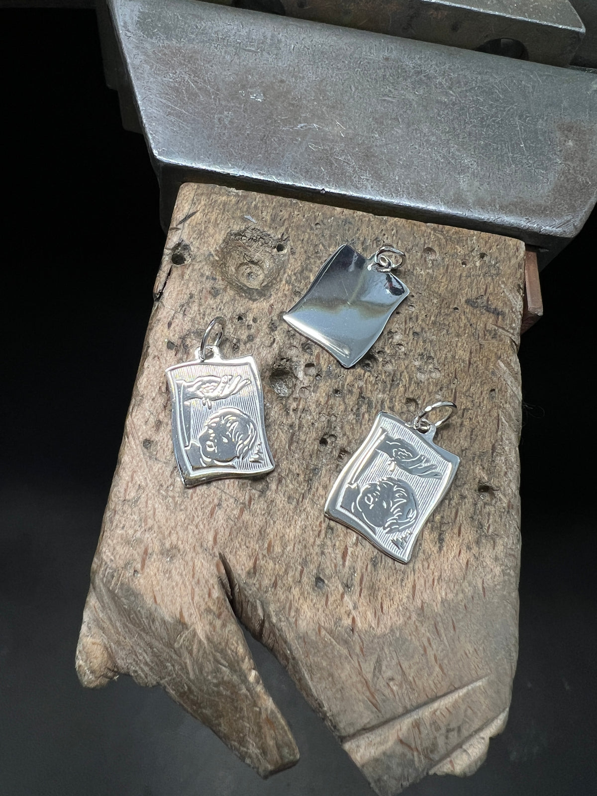 Taufmoment 925 Sterling Silber Doppeltanhänger · Gravur · unisex