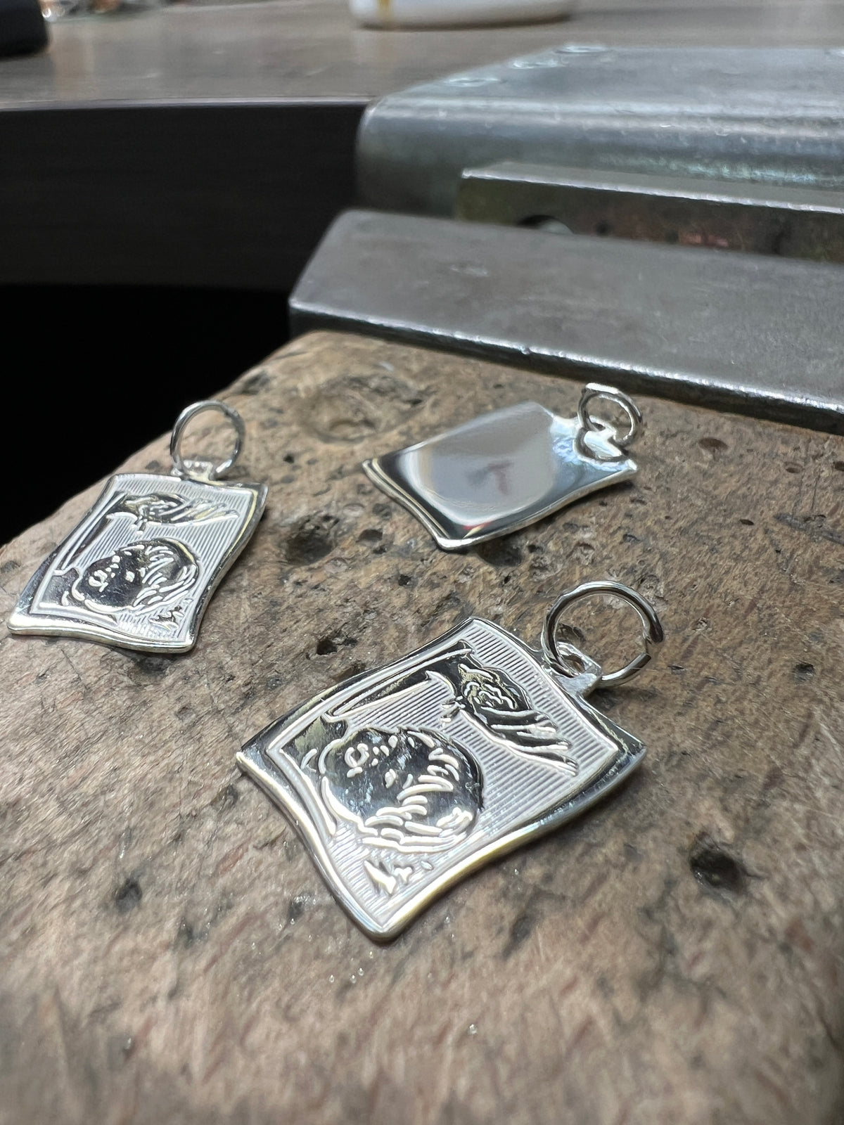 Taufmoment 925 Sterling Silber Doppeltanhänger · Gravur · unisex
