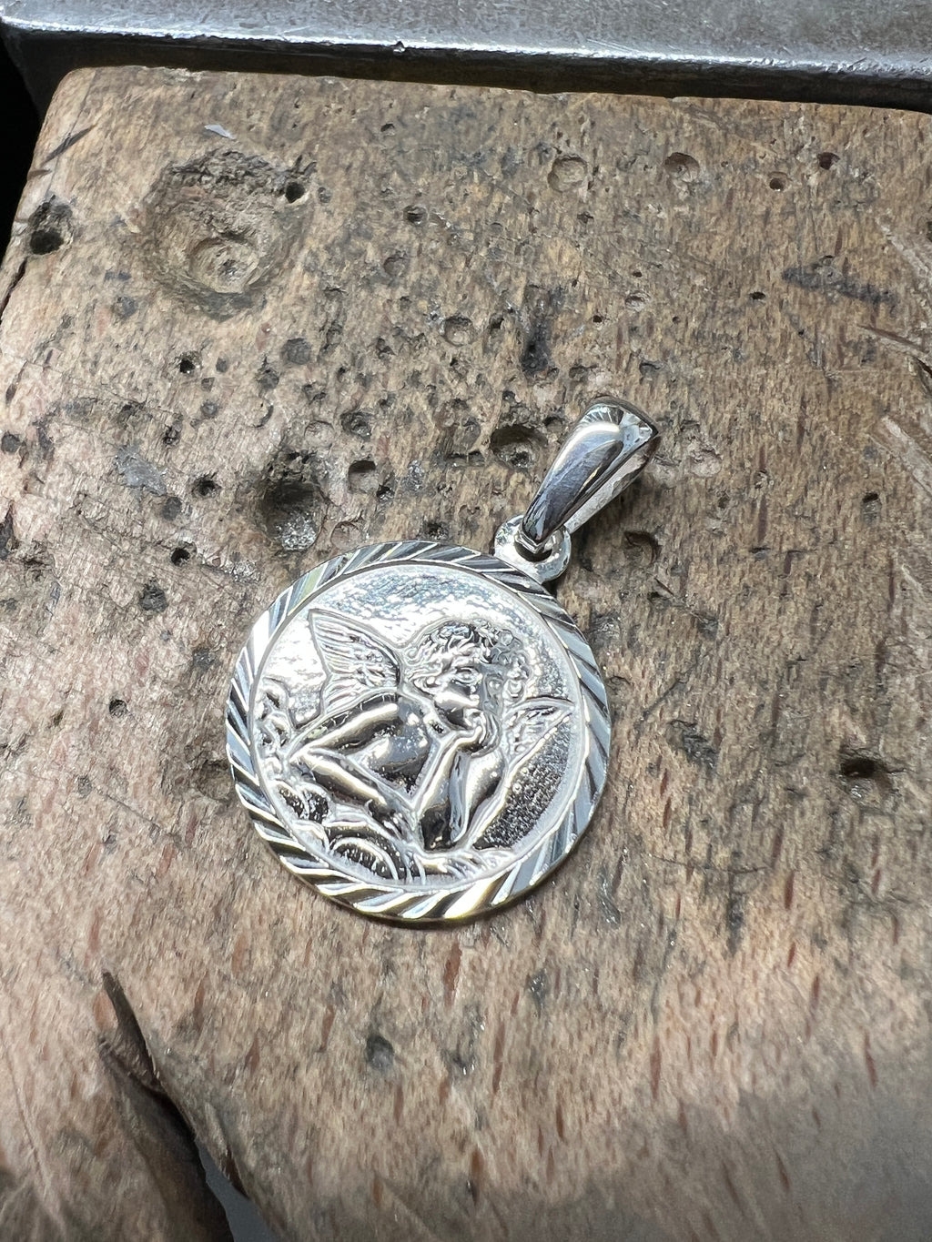 925 Sterling Silber Doppeltanhänger Schutzengel | Gravur | unisex