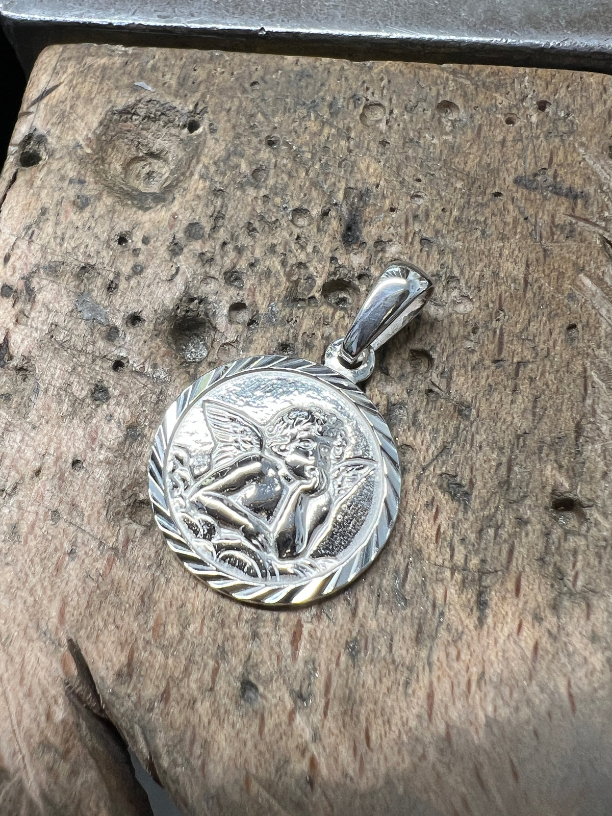 925 Sterling Silber Doppeltanhänger Schutzengel | Gravur | unisex