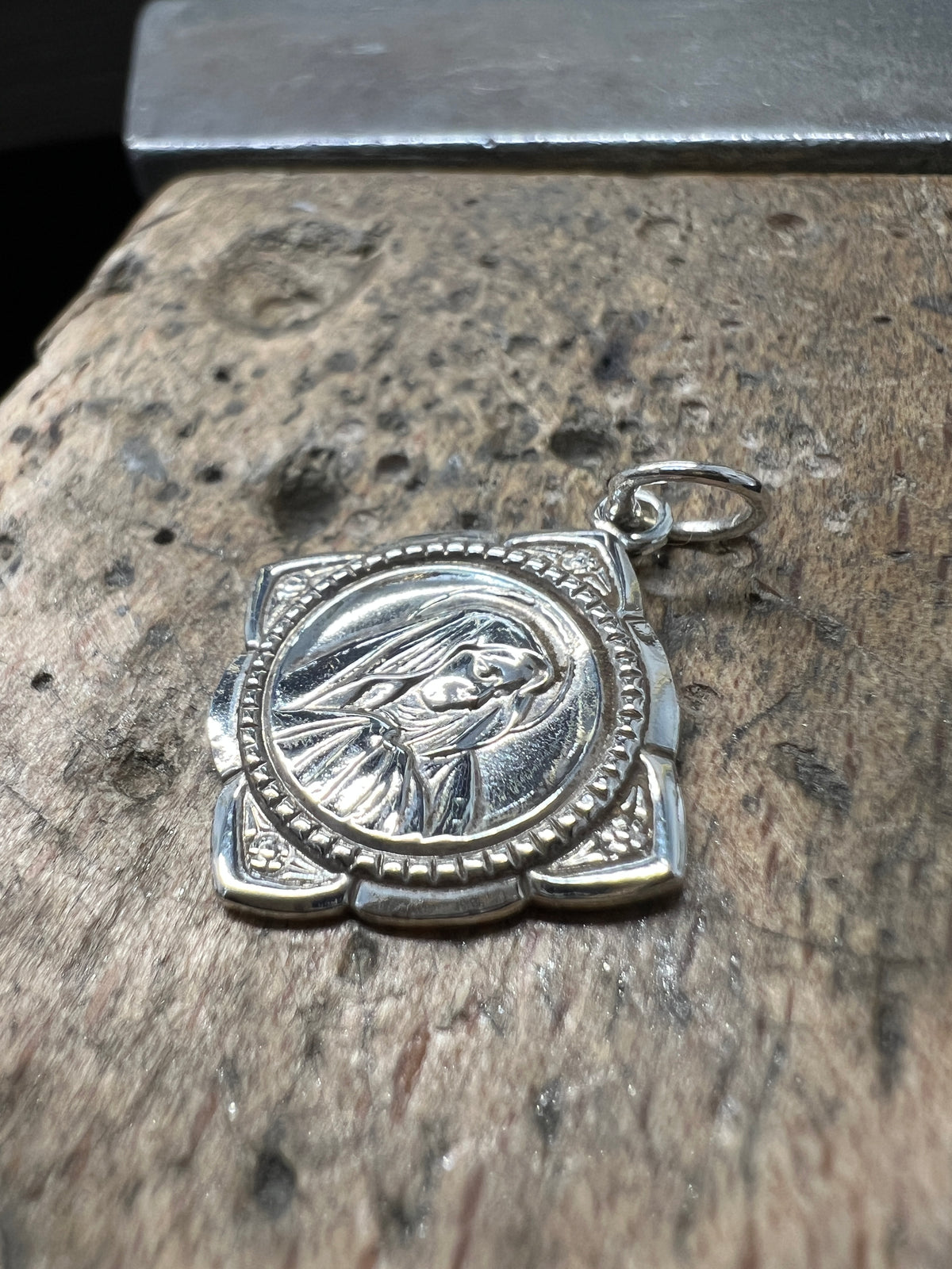 925 Sterling Silber Doppeltanhänger Mariamoment | Gravur | unisex