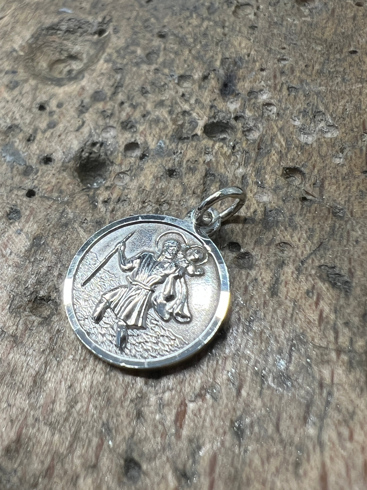 925 Sterling Silber Doppeltanhänger Schutzpatron | Gravur | unisex