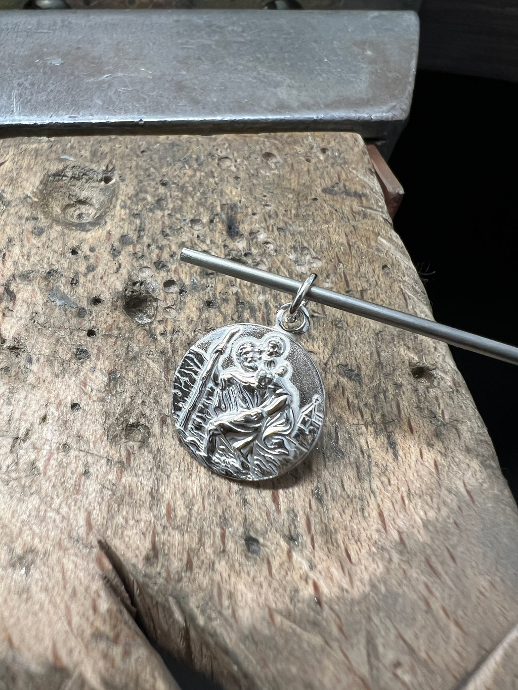 925 Sterling Silber Doppeltanhänger Schutzpatron | Gravur | unisex