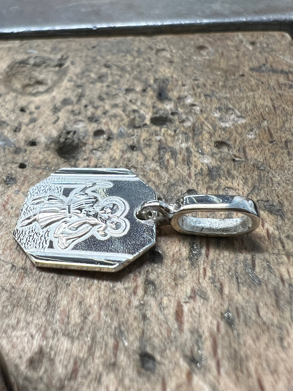 925 Sterling Silber Doppeltanhänger Schutzpatron | Gravur | unisex