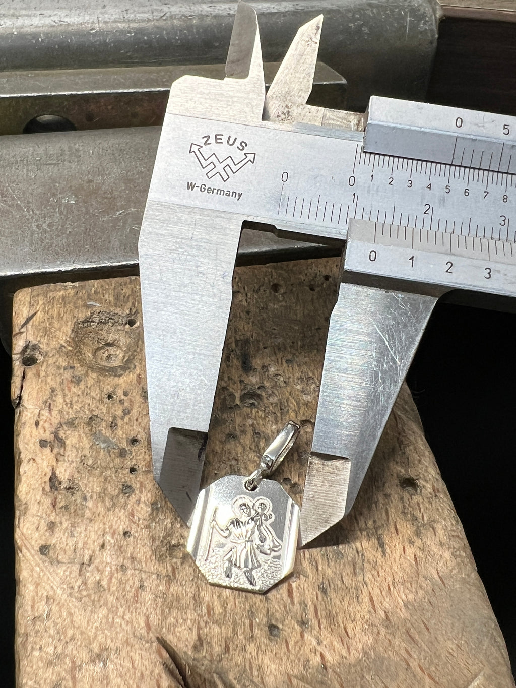 925 Sterling Silber Doppeltanhänger Schutzpatron | Gravur | unisex