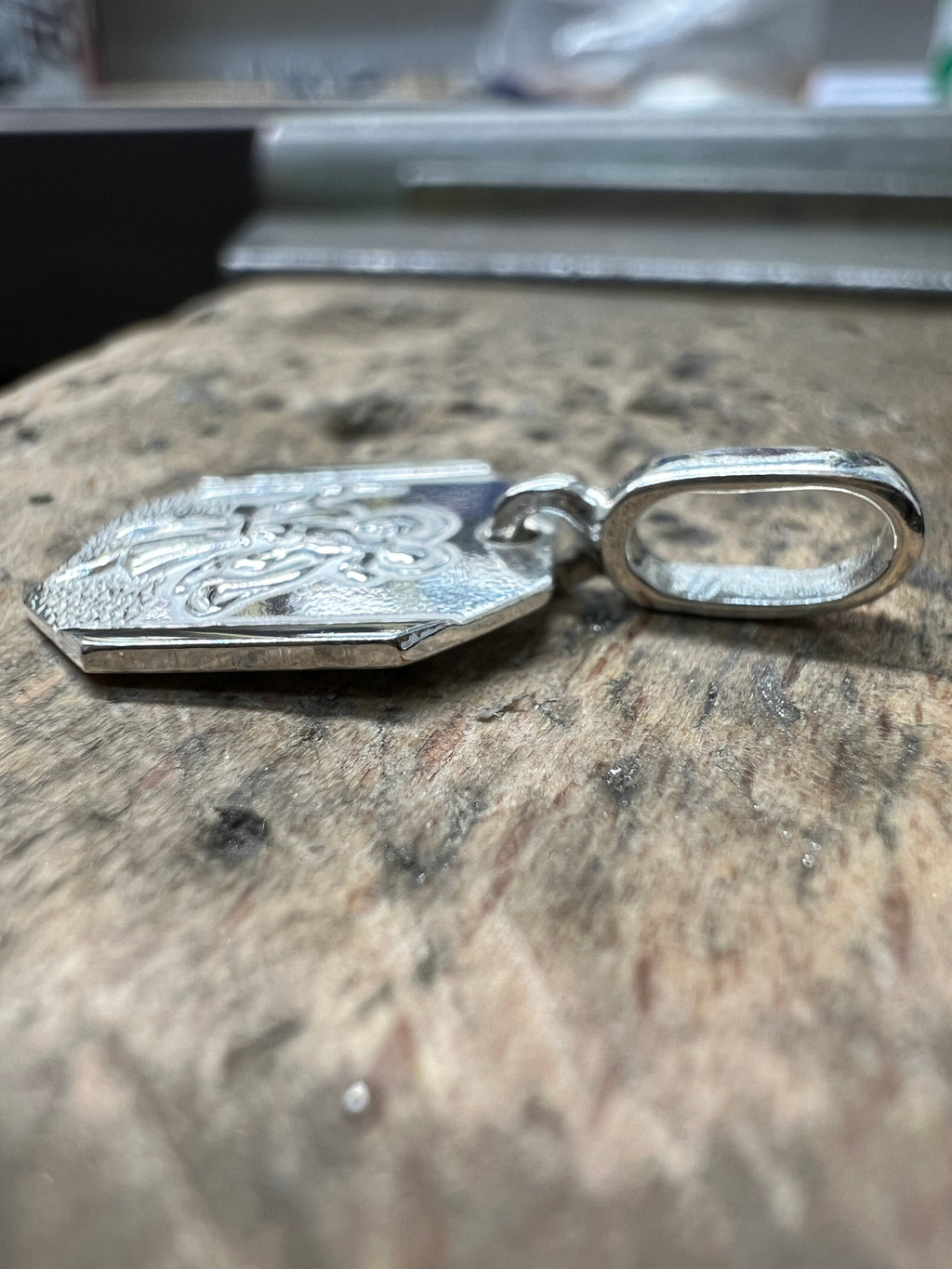 925 Sterling Silber Doppeltanhänger Schutzpatron | Gravur | unisex