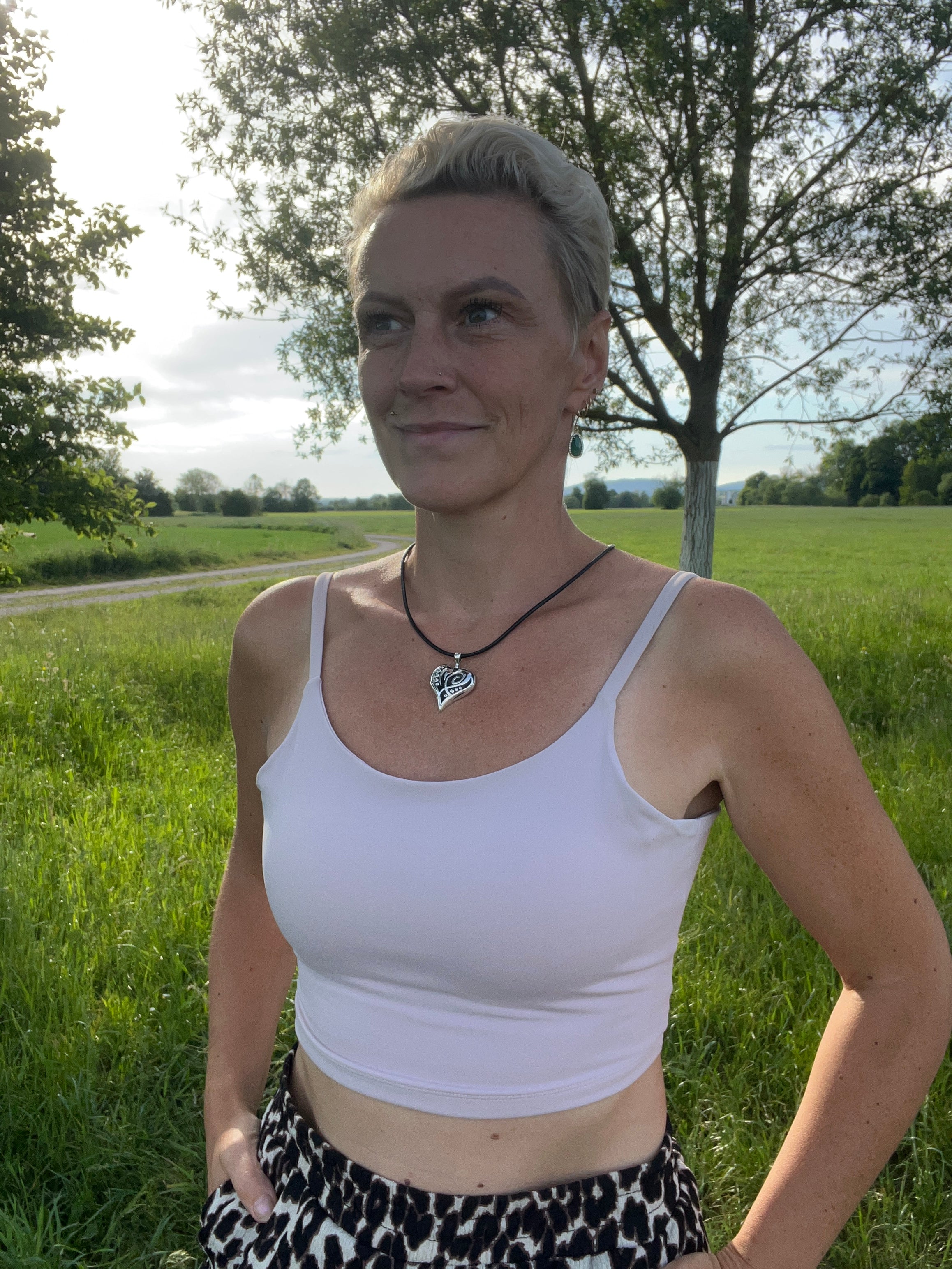 Anhänger "Love Power" · 925 Sterling Silber · weiße Zirkonia