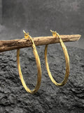 Ohrringe "Creolen gedreht" · 585 Gold · Gelbgold · 30 mm