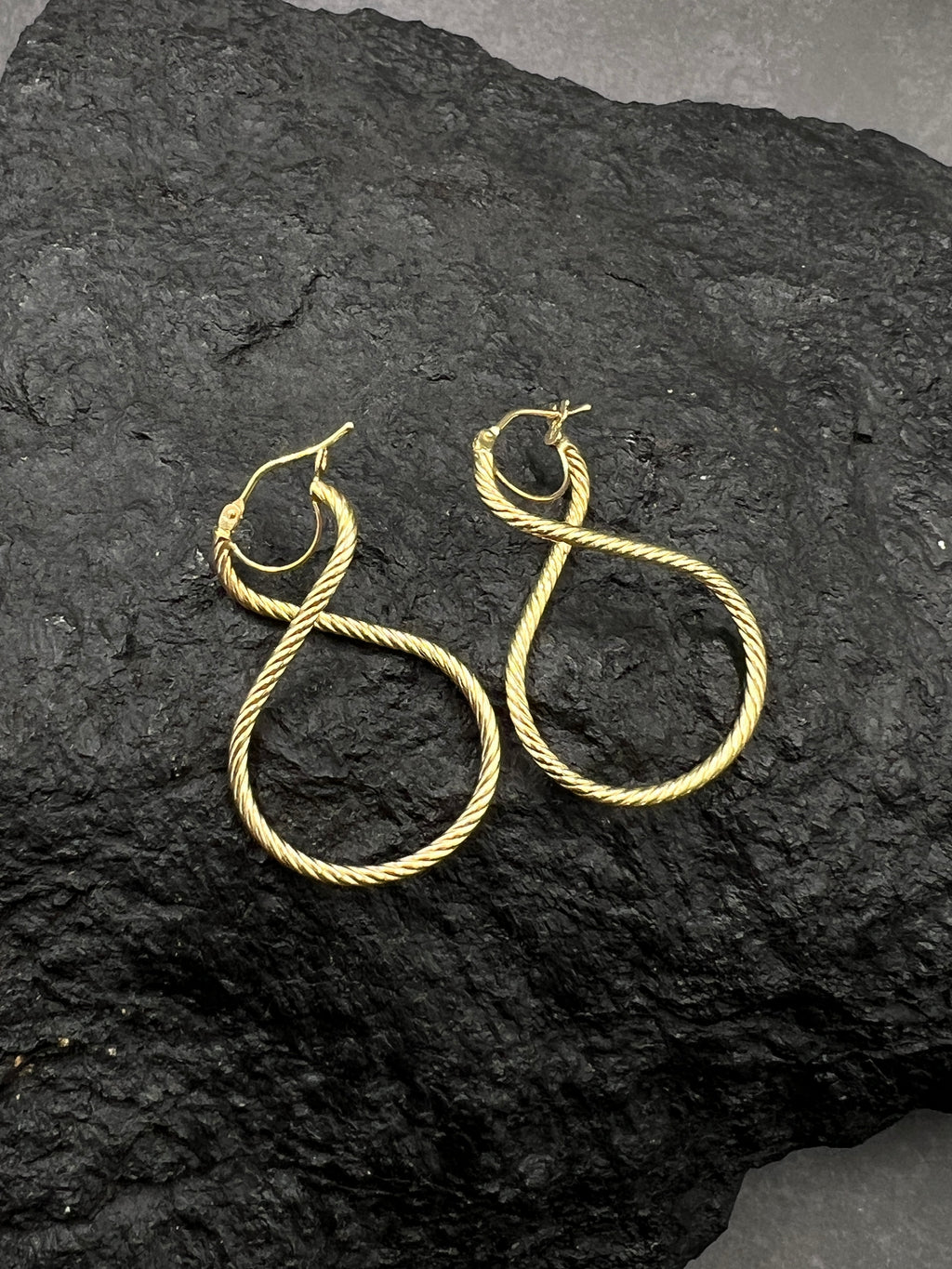 Ohrringe "Creolen Infinity" · 585 Gold · Gelbgold · Muster