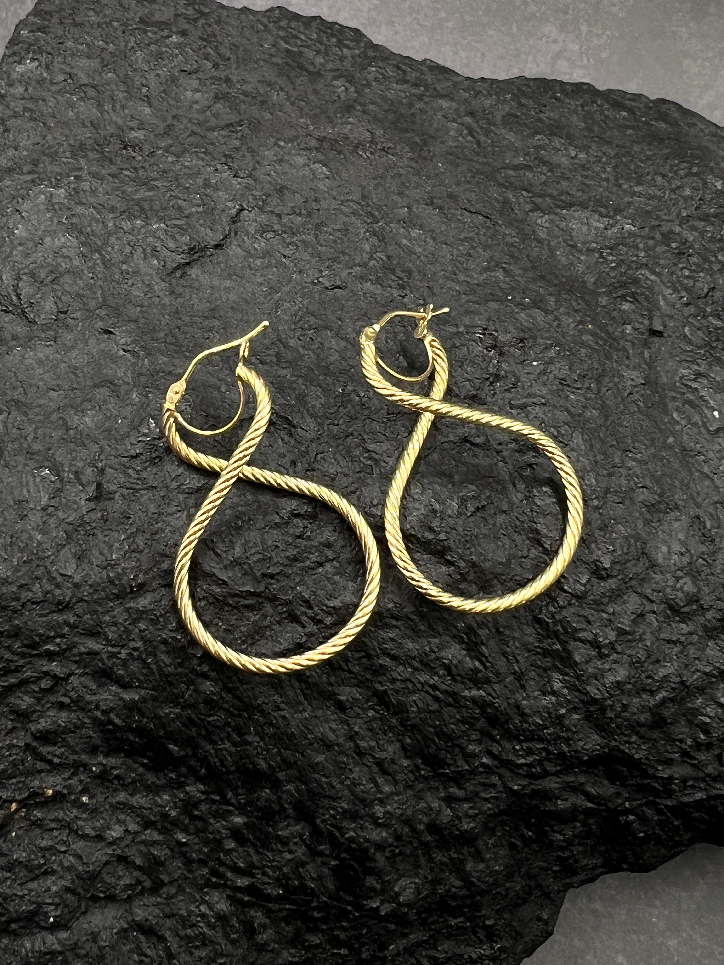 Ohrringe "Creolen Infinity" · 585 Gold · Gelbgold · Muster