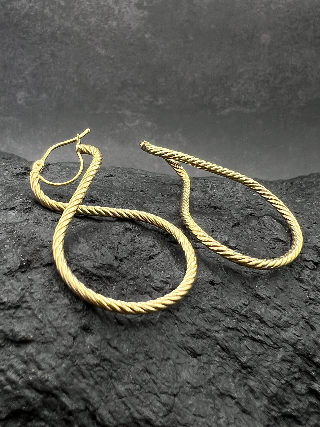 Ohrringe "Creolen Infinity" · 585 Gold · Gelbgold · Muster