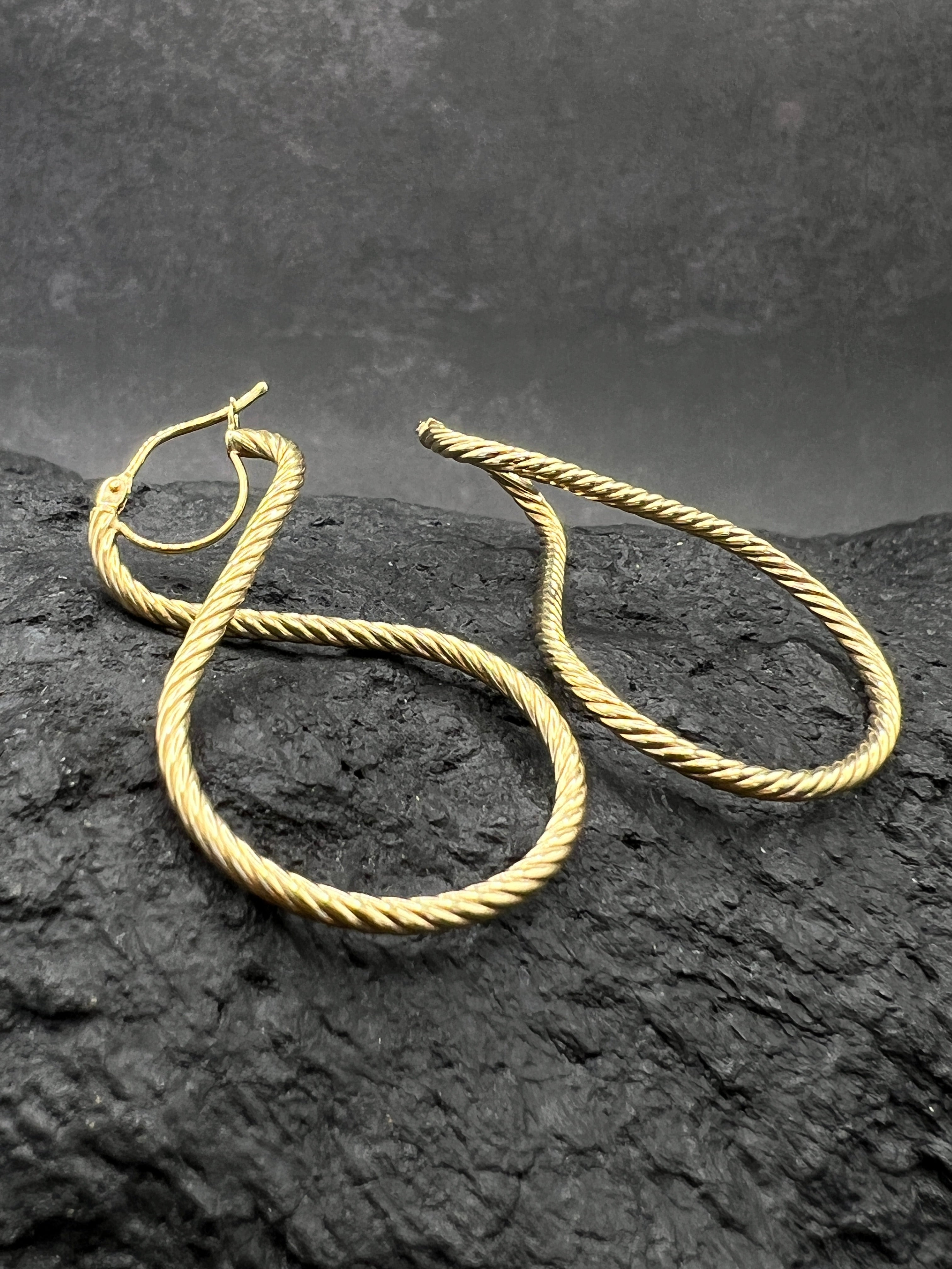 Ohrringe "Creolen Infinity" · 585 Gold · Gelbgold · Muster
