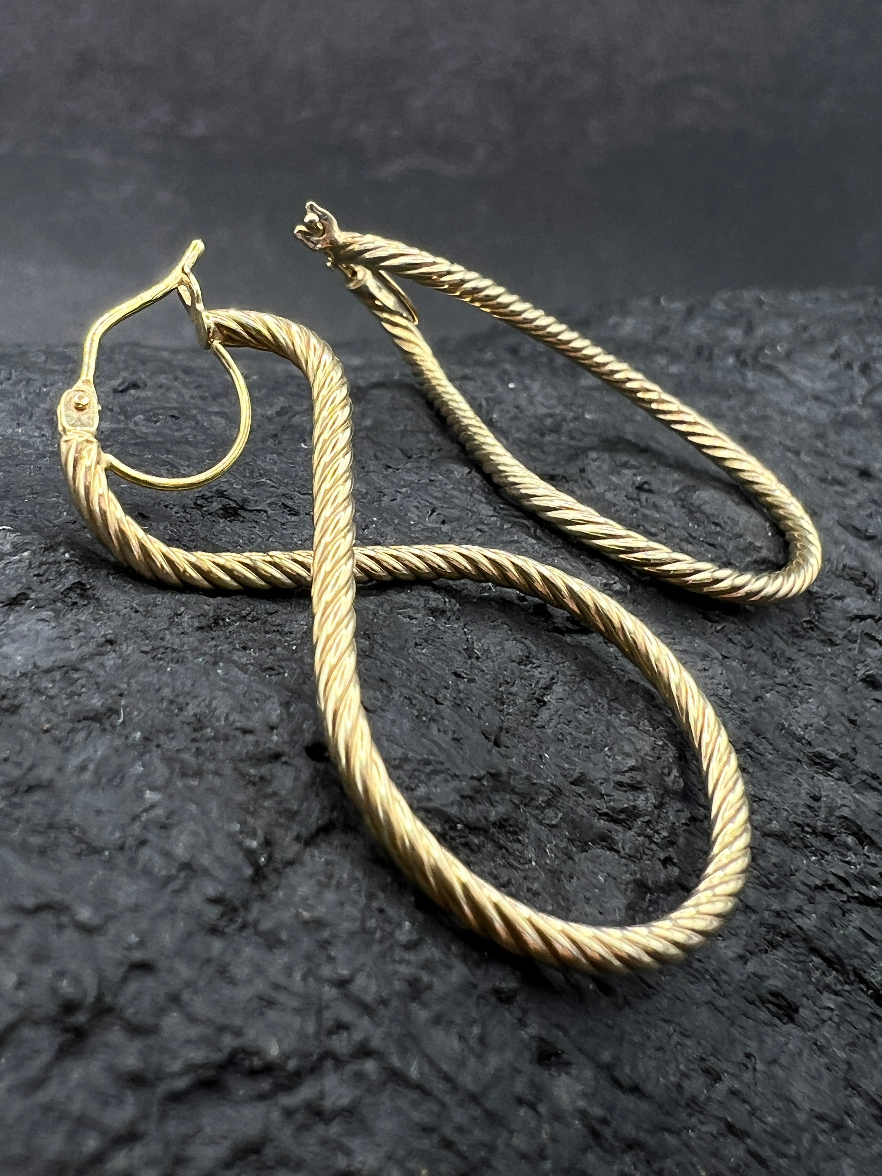 Ohrringe "Creolen Infinity" · 585 Gold · Gelbgold · Muster