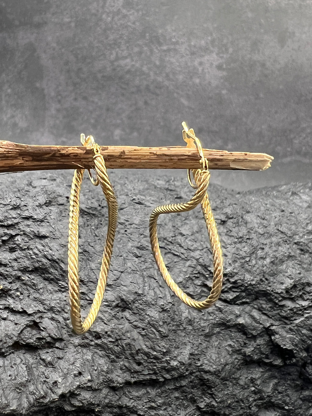 Ohrringe "Creolen Infinity" · 585 Gold · Gelbgold · Muster