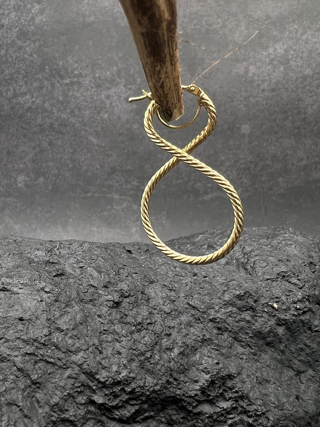 Ohrringe "Creolen Infinity" · 585 Gold · Gelbgold · Muster