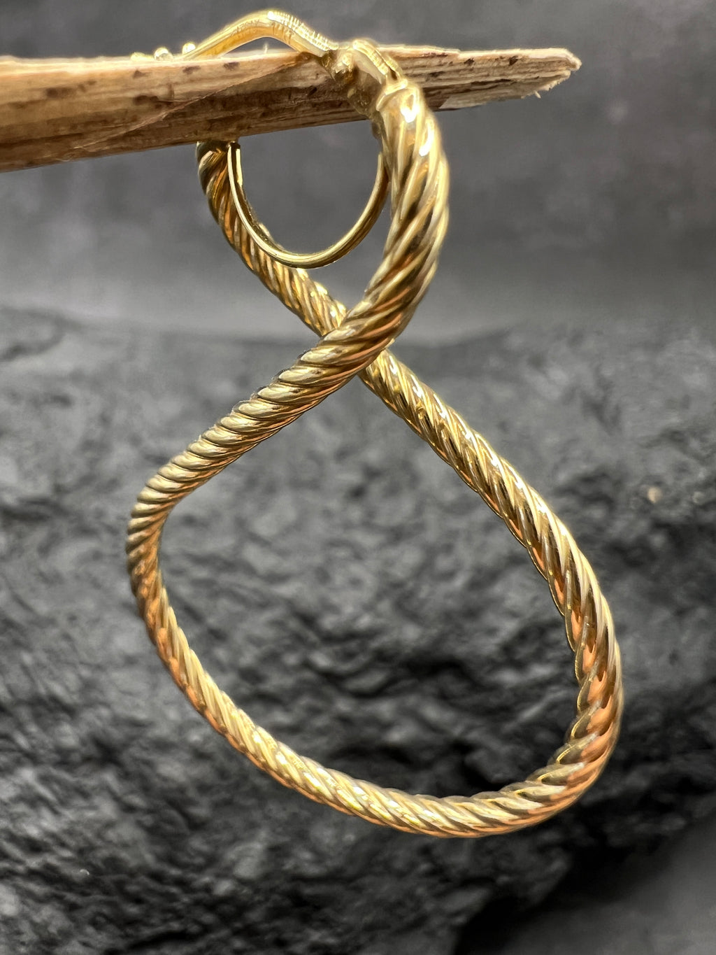 Ohrringe "Creolen Infinity" · 585 Gold · Gelbgold · Muster