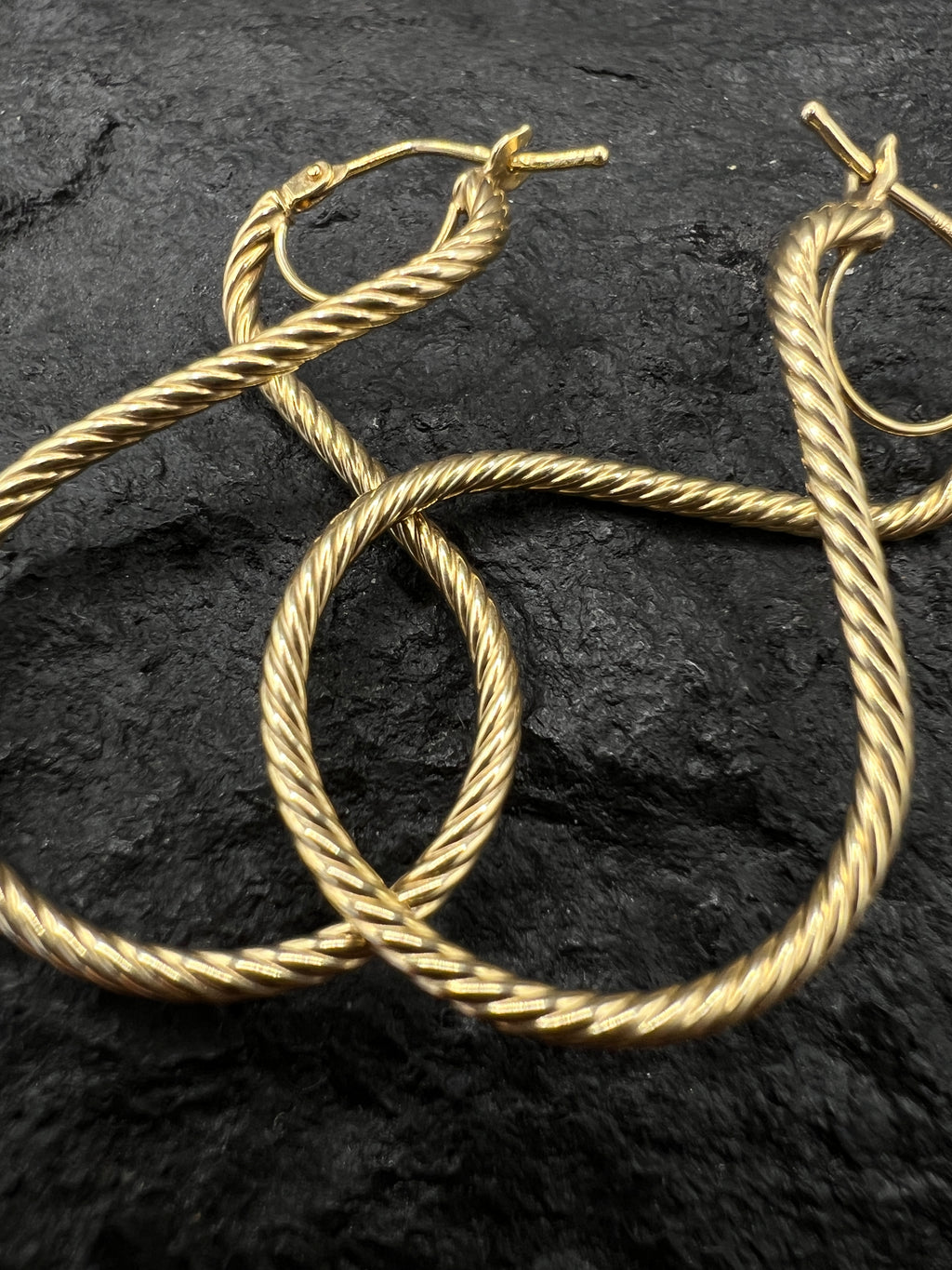 Ohrringe "Creolen Infinity" · 585 Gold · Gelbgold · Muster