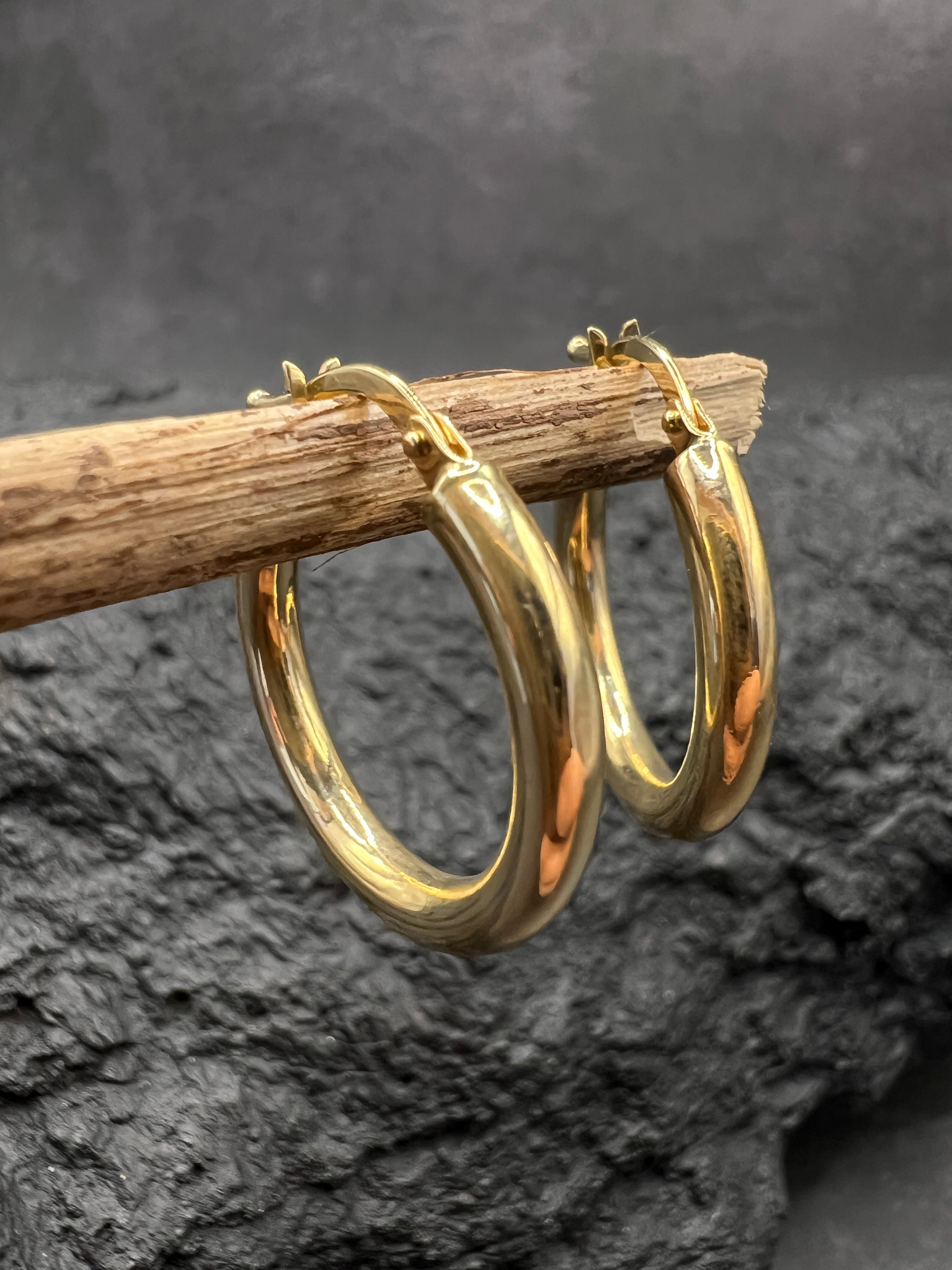 Ohrringe "Creolen Klassik" · 585 Gold · Gelbgold · Glanz