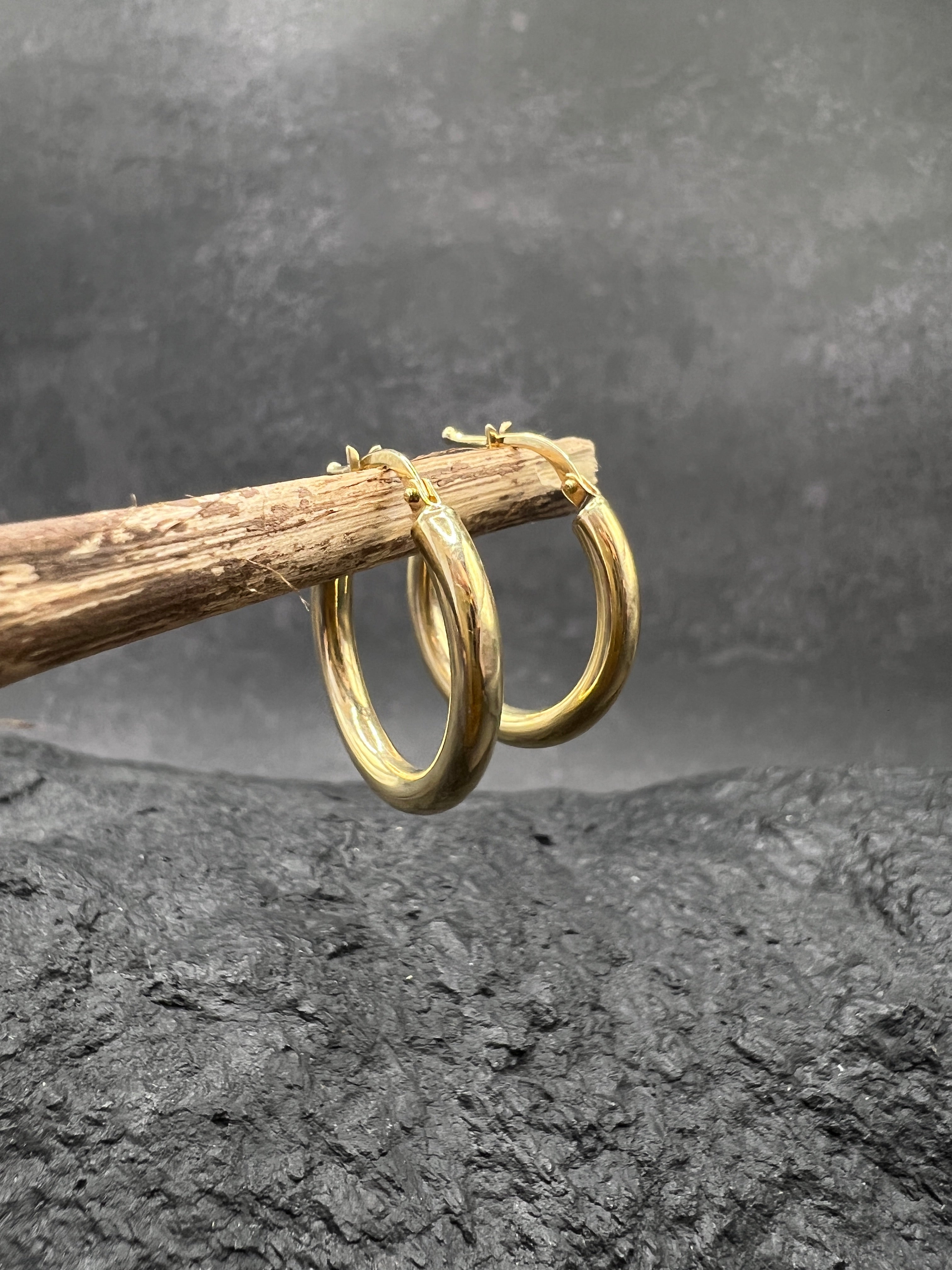 Ohrringe "Creolen Klassik" · 585 Gold · Gelbgold · Glanz