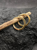 Ohrringe "Creolen eckig" · 585 Gold · Gelbgold · Glanz