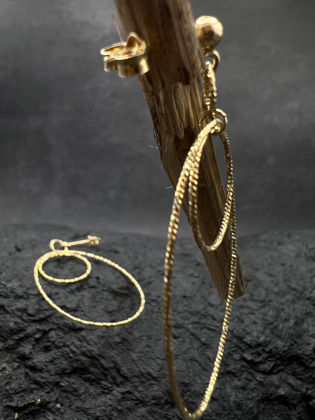 Ohrringe "Creolen verspielt" · 585 Gold · Gelbgold · Doppelkreis Design