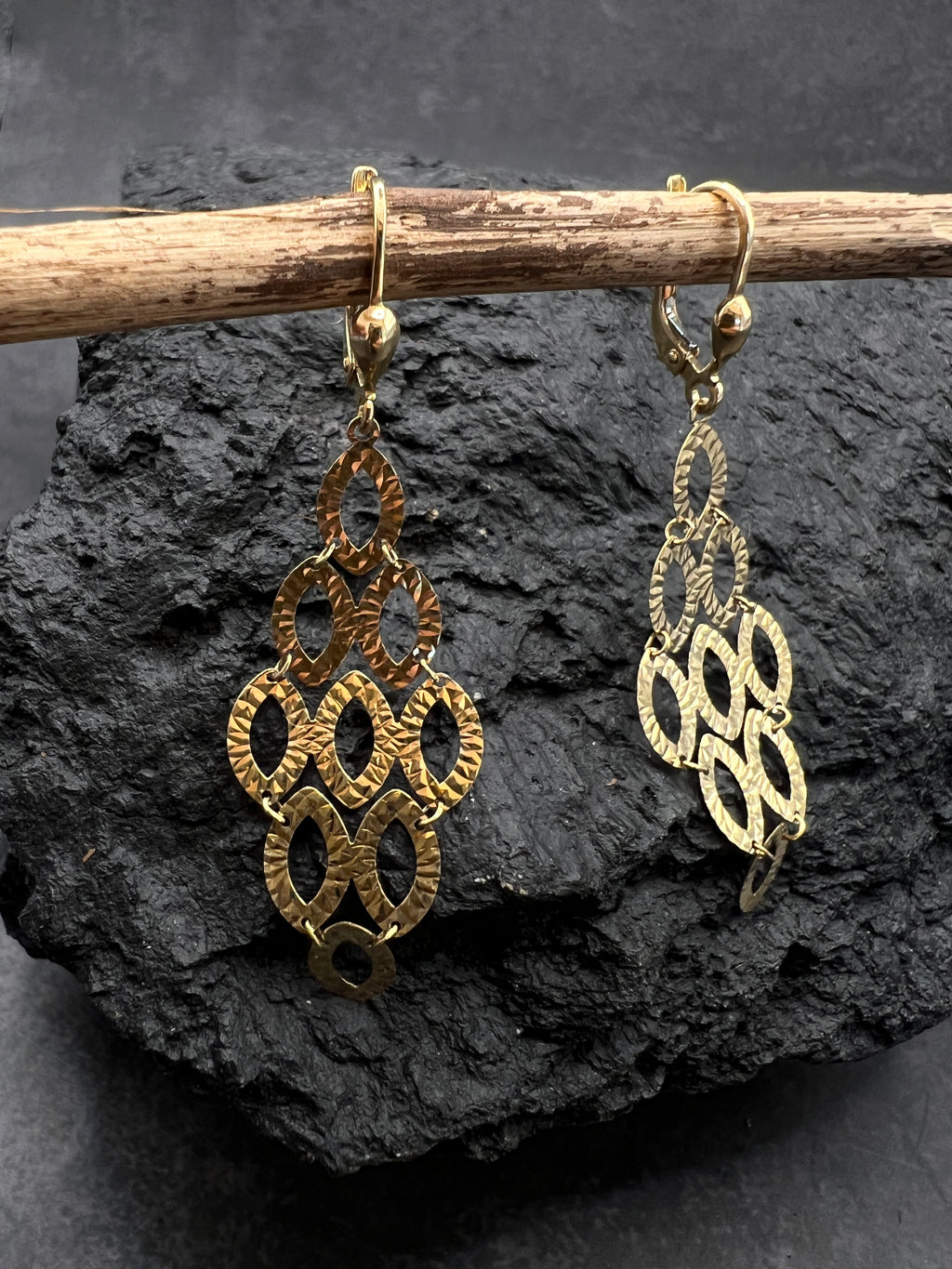 Ohrringe "Eleganz" · 585 Gold · Gelbgold  · Hänger