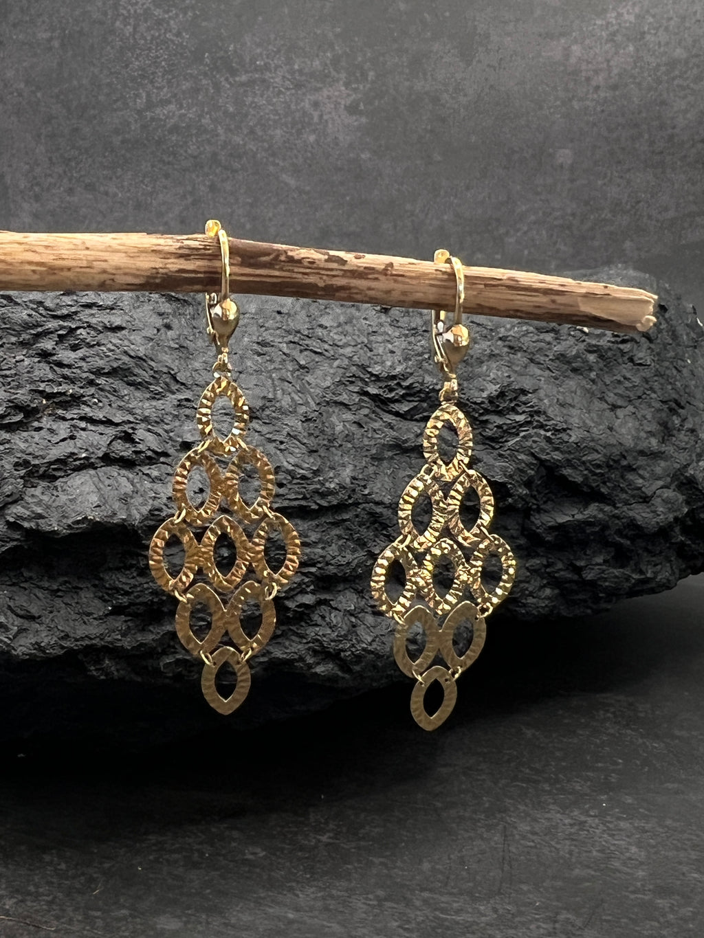 Ohrringe "Eleganz" · 585 Gold · Gelbgold  · Hänger