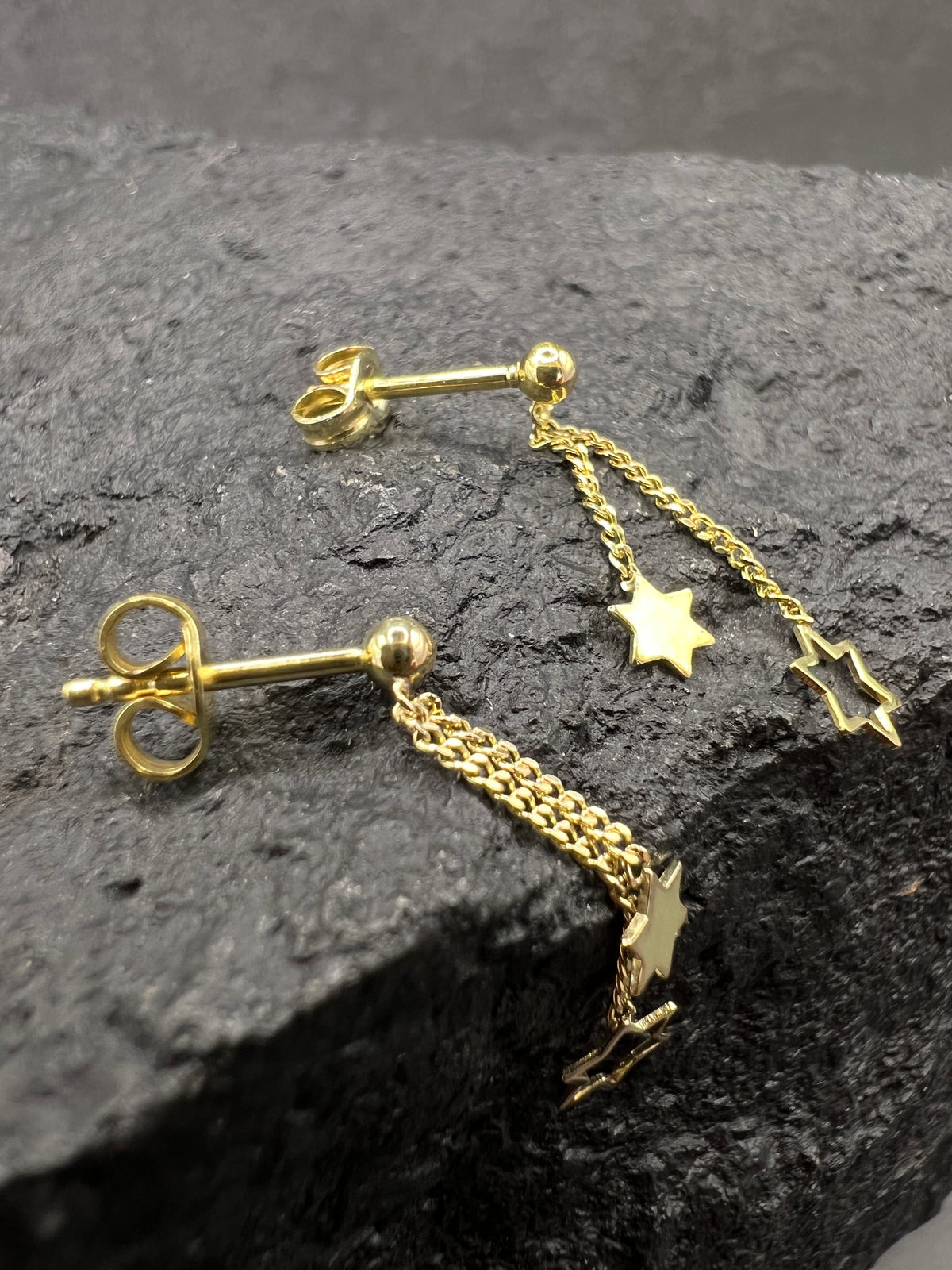 Damen Ohrstecker 333 Gelbgold · Sterne · Ketten · Zarte Ohrhänger