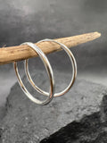 Ohrringe "Creolen Klassik" · 585 Gold · Weißgold · Glanz