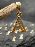 Kollektion "Buchstaben" · 585 Gold · weiße Zirkonia · Glanz