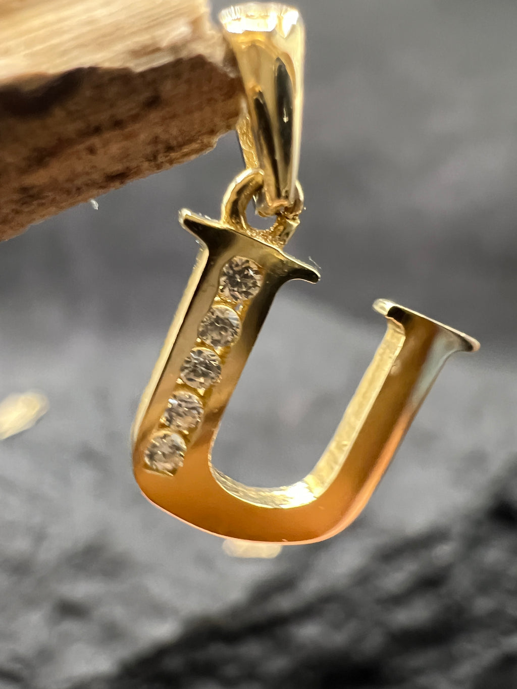 Kollektion "Buchstaben" · 585 Gold · weiße Zirkonia · Glanz