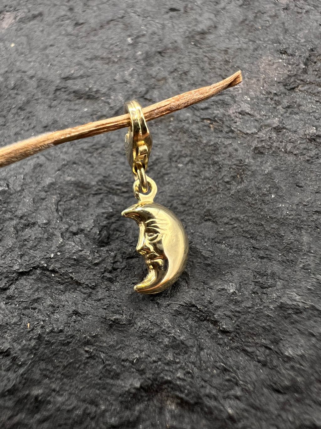 Charms  · Anhänger · Halbmond mit Gesicht · 585 Gold · Gelbgold · Unisex