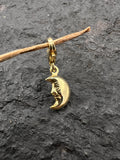 Charms  · Anhänger · Halbmond mit Gesicht · 585 Gold · Gelbgold · Unisex