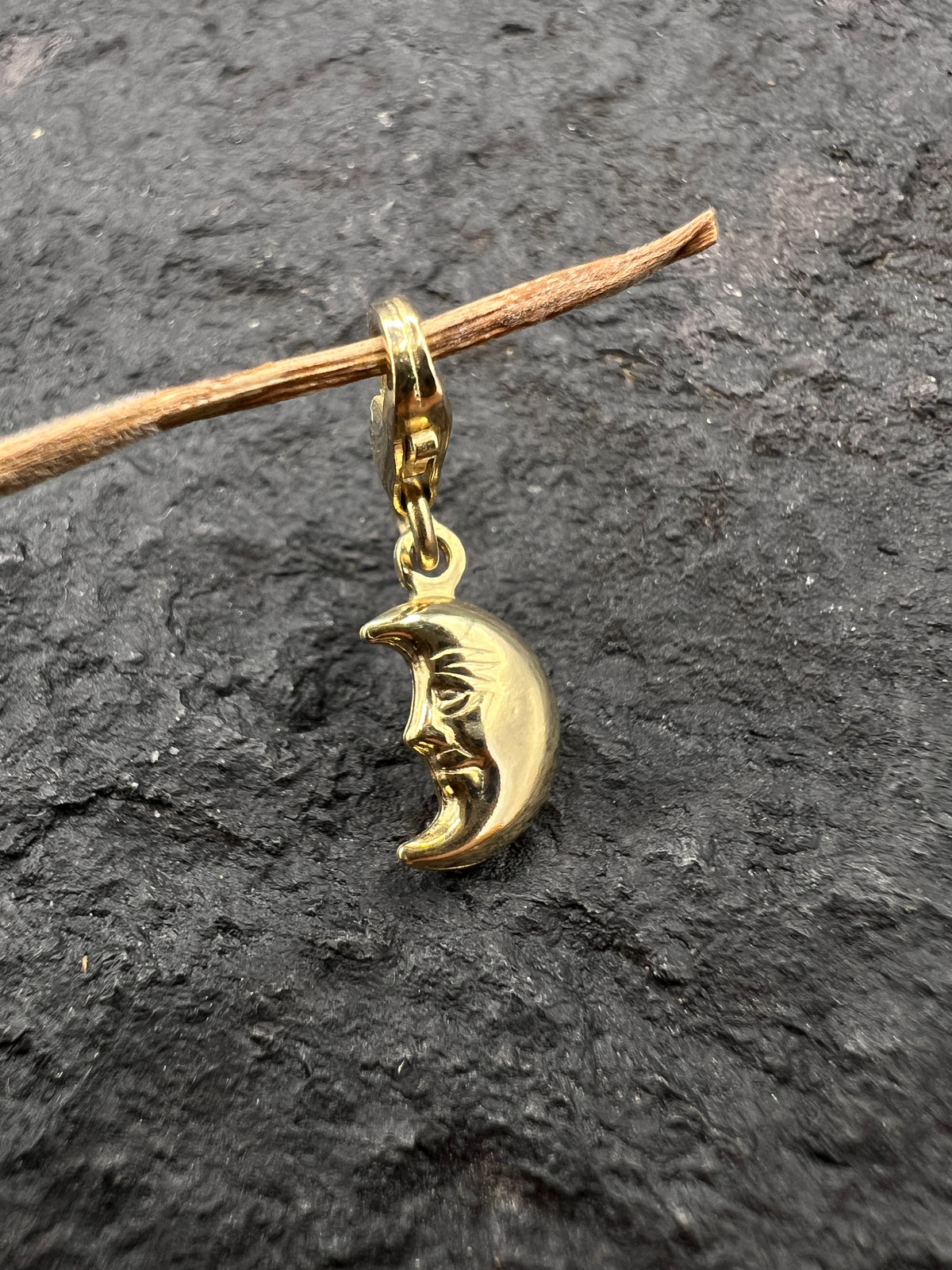 Charms  · Anhänger · Halbmond mit Gesicht · 585 Gold · Gelbgold · Unisex