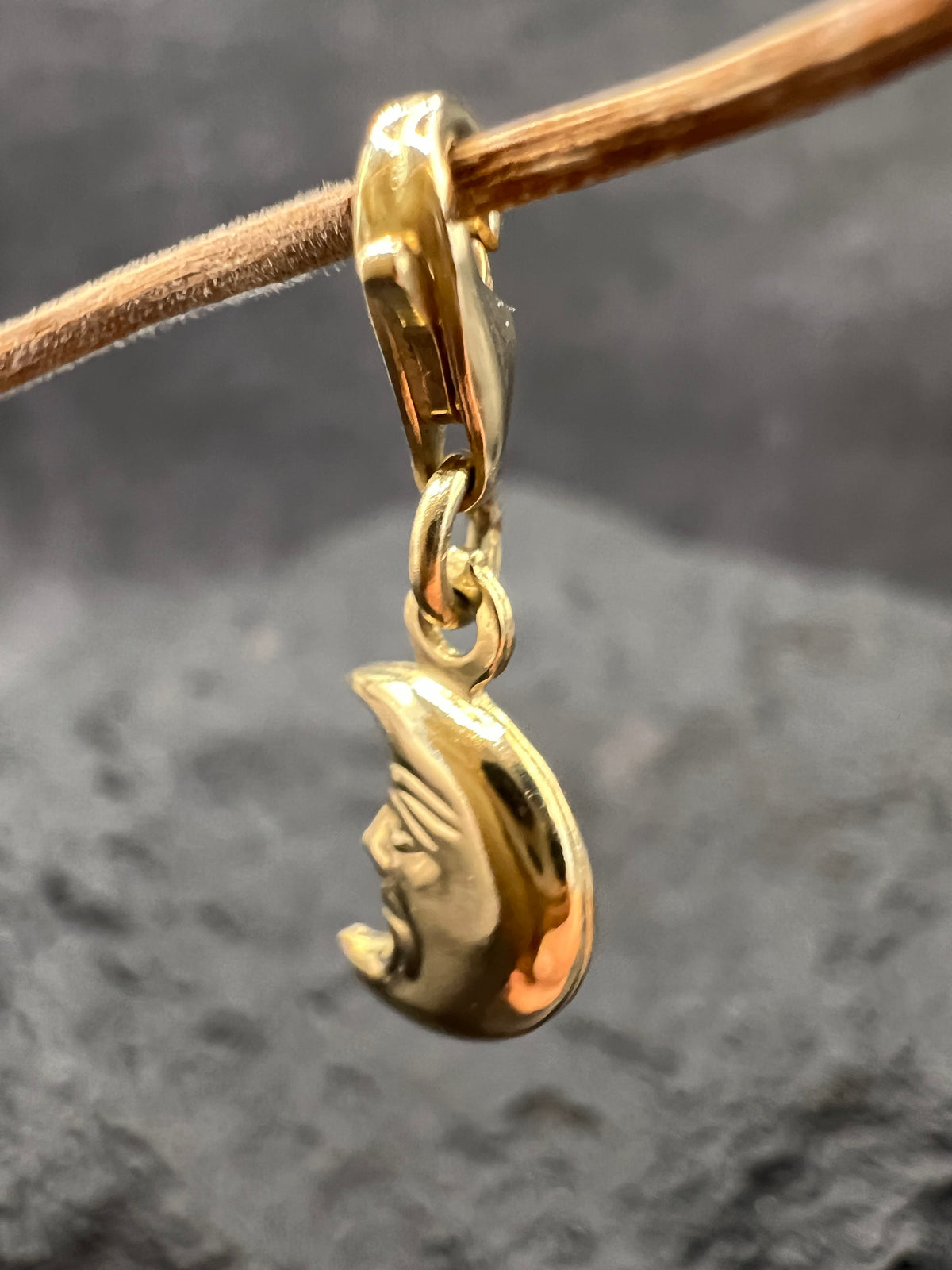 Charms  · Anhänger · Halbmond mit Gesicht · 585 Gold · Gelbgold · Unisex