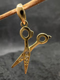 Anhänger Friseurschere mit Zirkonia · 585 Gold · Gelbgold · Unisex
