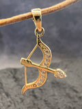 585 Gold Anhänger • Amor • 14 Karat • weiße Zirkonia