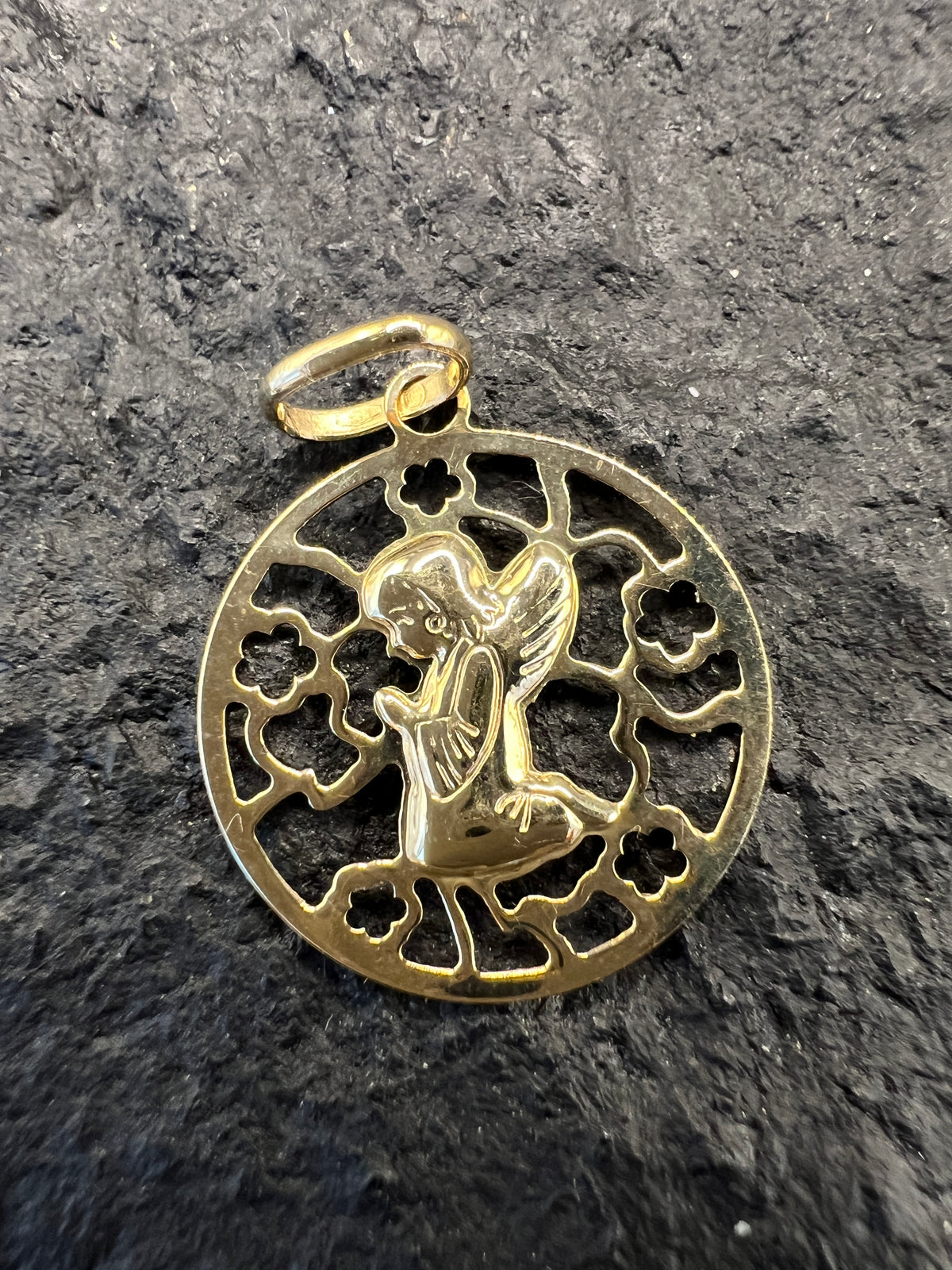 585 Gold Anhänger • Schutzengel • 14 Karat • Gelbgold • Unisex