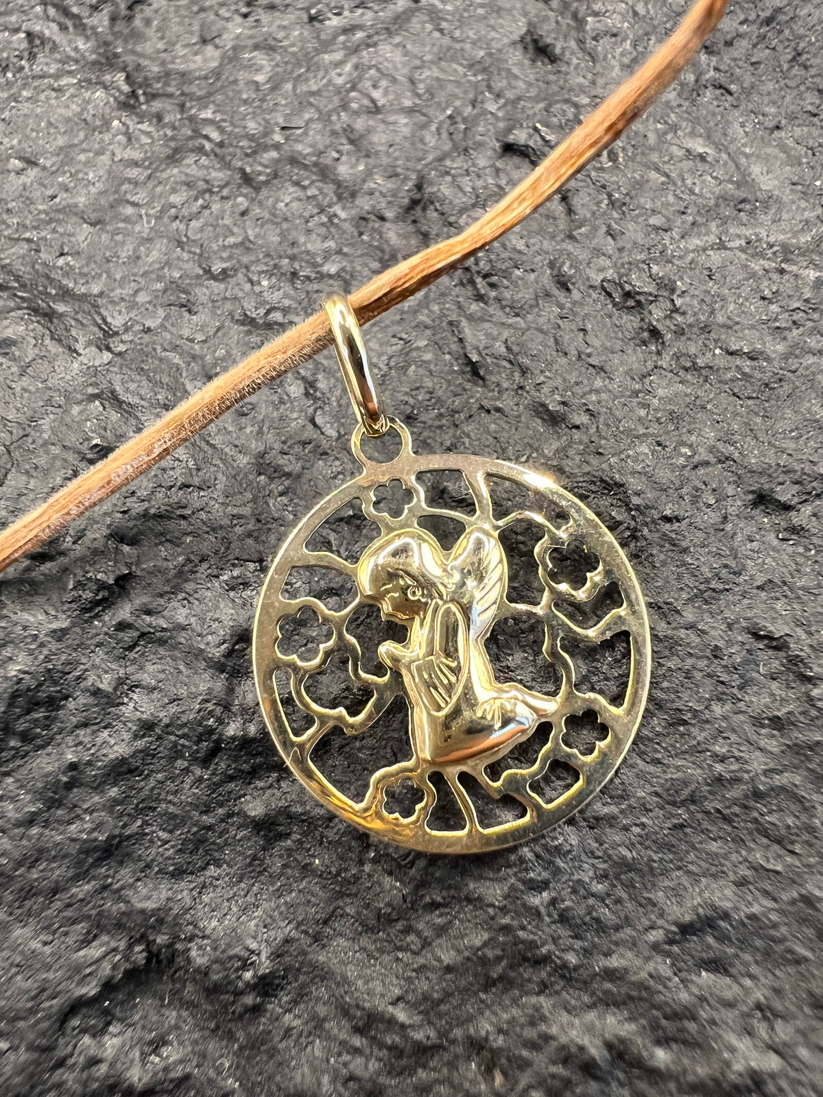 585 Gold Anhänger • Schutzengel • 14 Karat • Gelbgold • Unisex