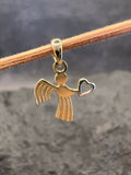 585 Gold Anhänger • Schutzengel mit Herz • 14 Karat • Bicolor • Love