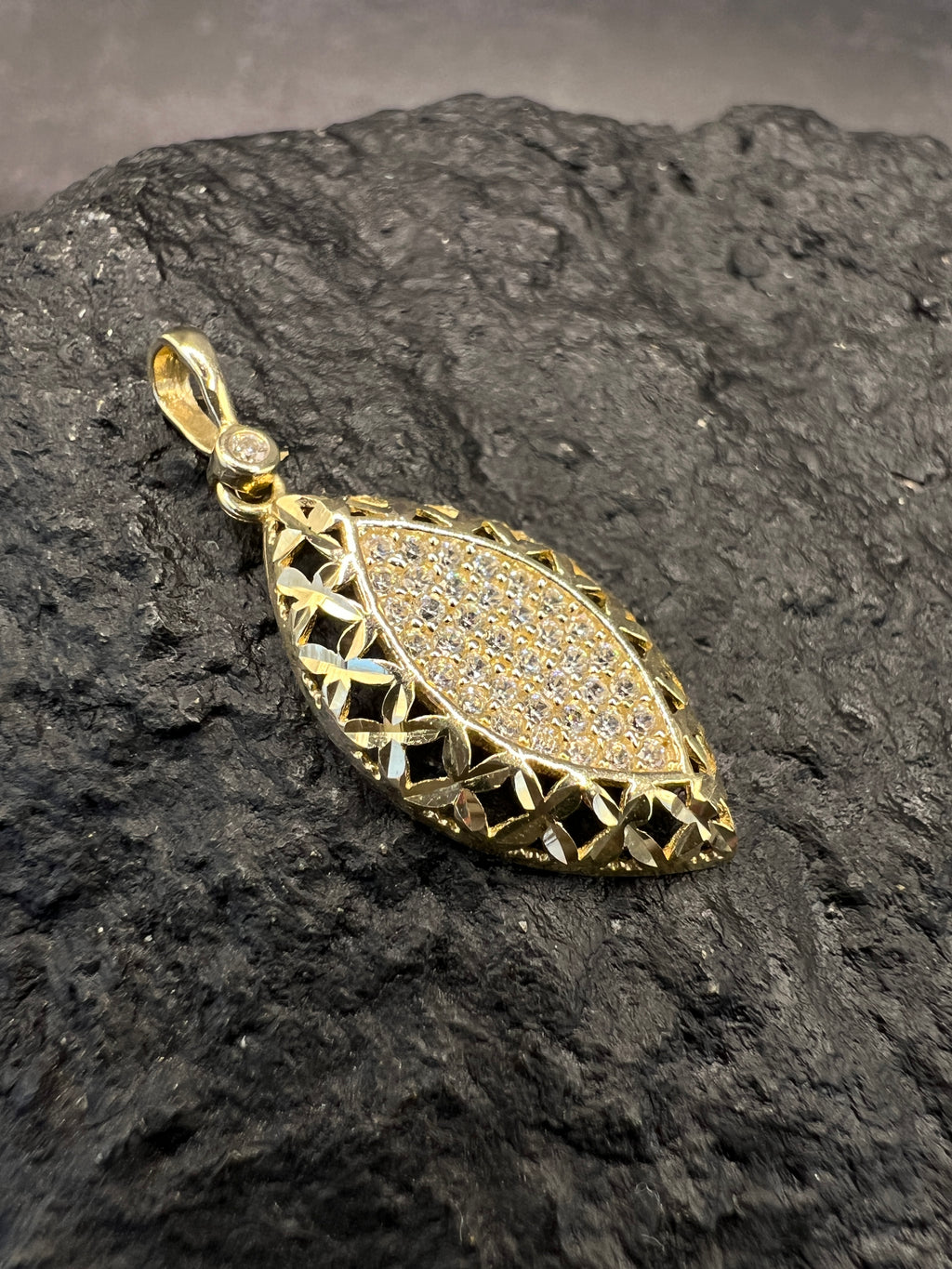 585 Gold Anhänger • Modern • Gelbgold • Zirkonia