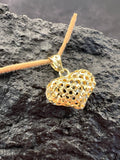 Herzgeflecht · 585 Gold Anhänger · Gelbgold · Herz