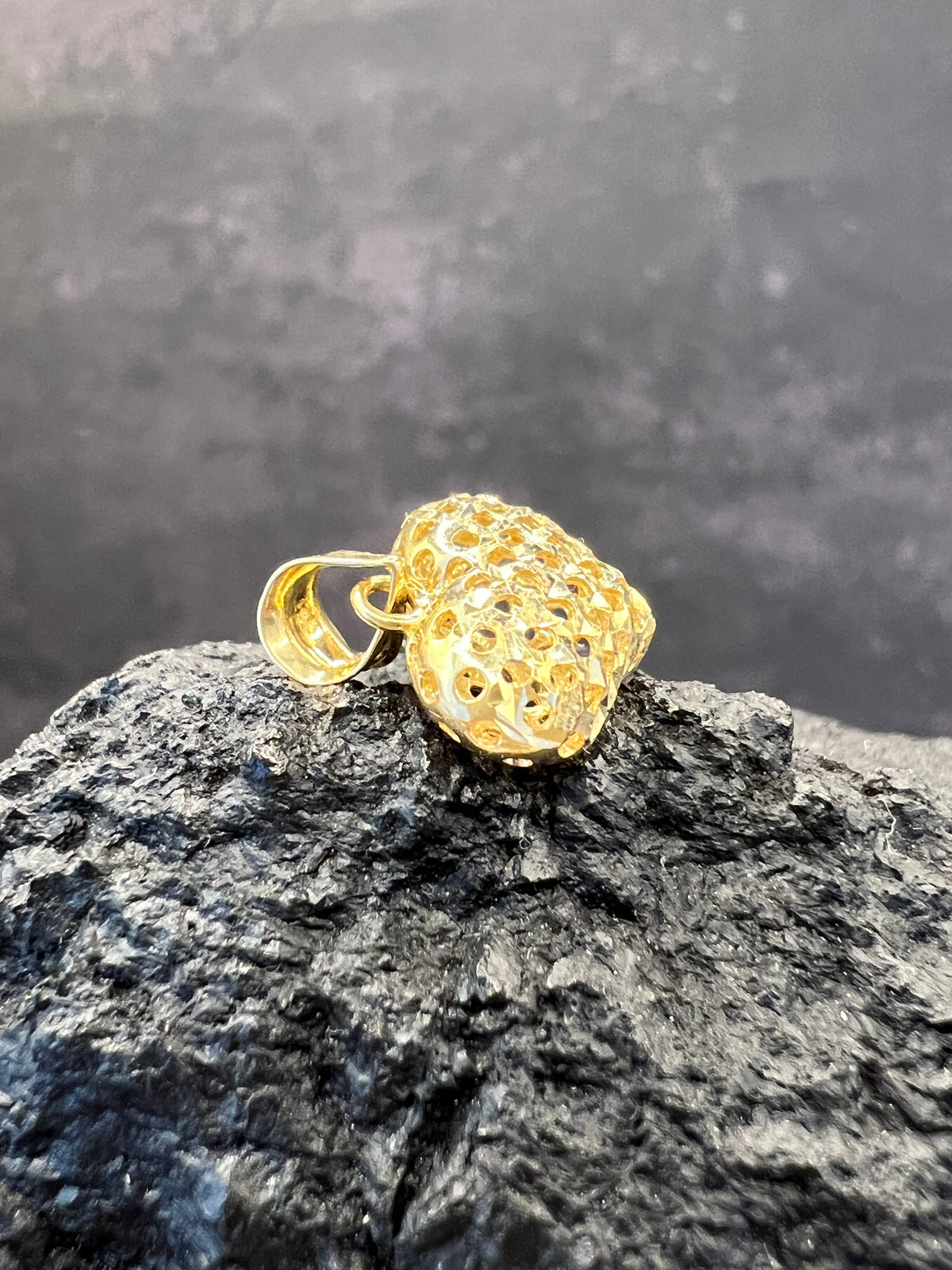 Herzgeflecht · 585 Gold Anhänger · Gelbgold · Herz