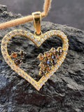 Herz der Verbundenheit · 585 Gold Anhänger · Zirkonia