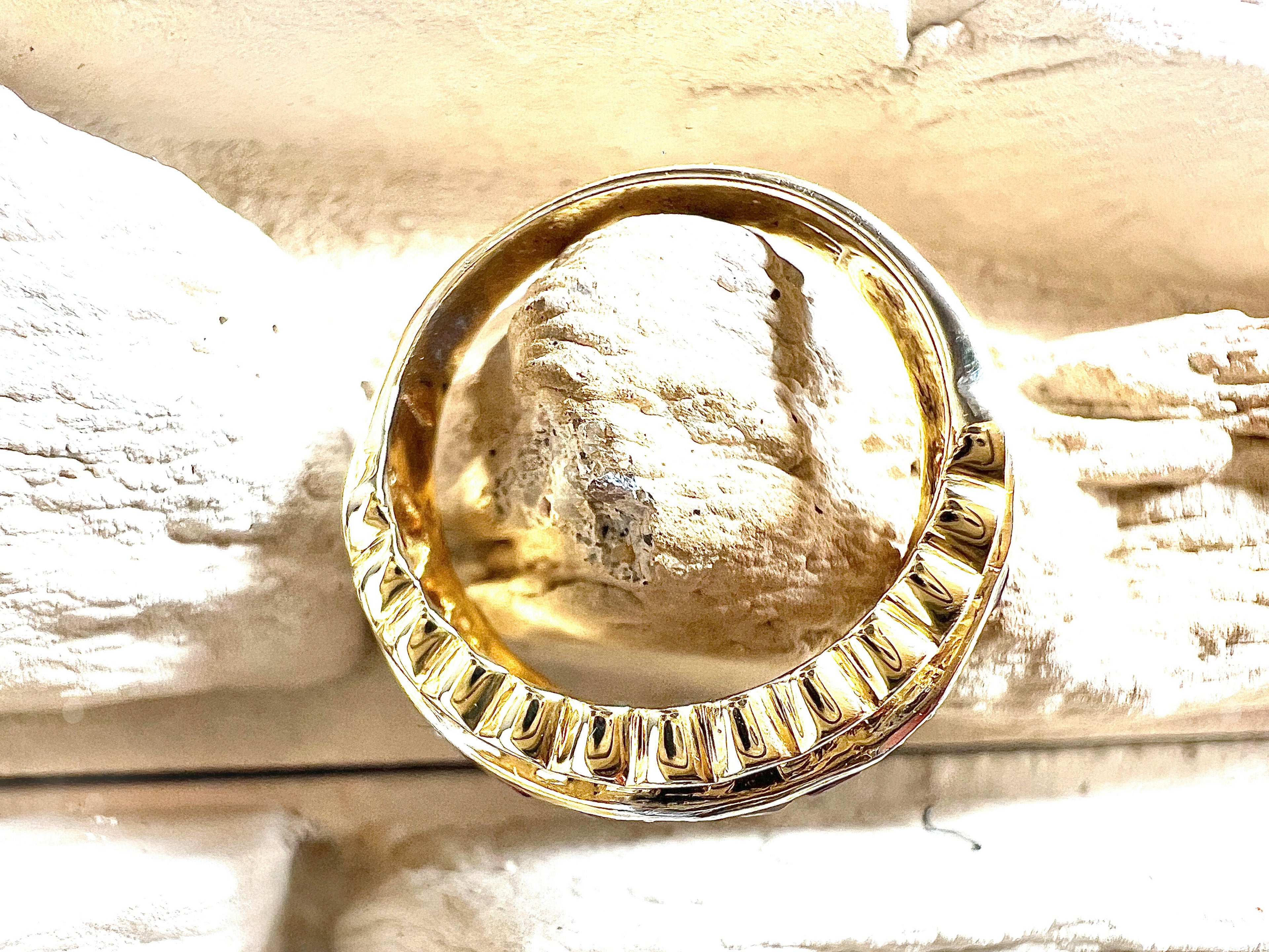 Luxus-Unikat Rubinring 585er Gelbgold mit Rubinen & Diamanten - UNIKAT