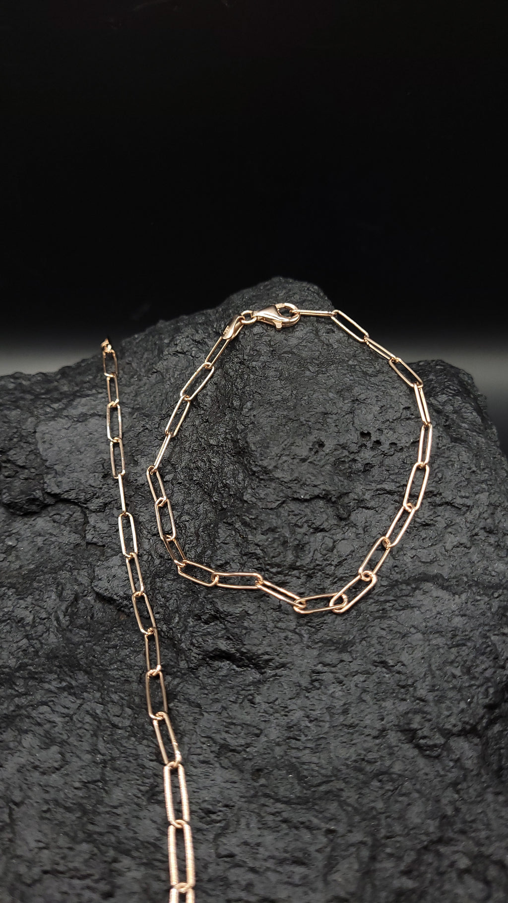 Paperclip-Ketten-Set "Fashion" · 925 Sterling Silber · Vergoldung · unisex